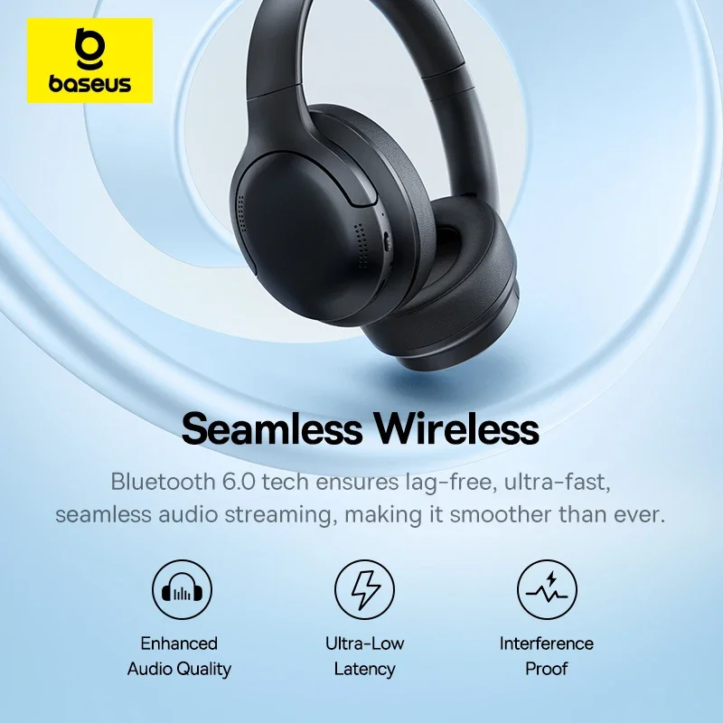 Baseus BH1 Lite ENC Wireless H - Anc Wireless Over Ear Headphones ulasan dan harga