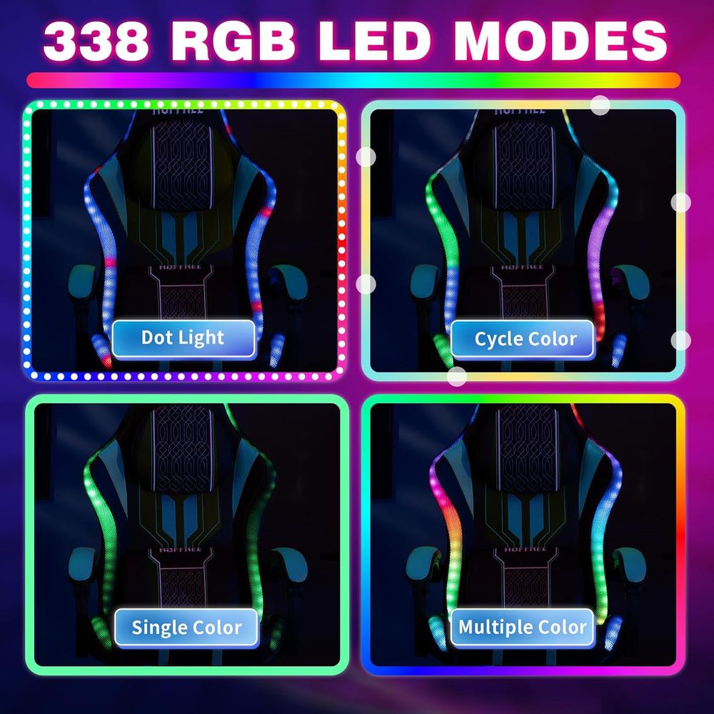 Gaming Chair with LED Lights S - Speakers ulasan dan harga