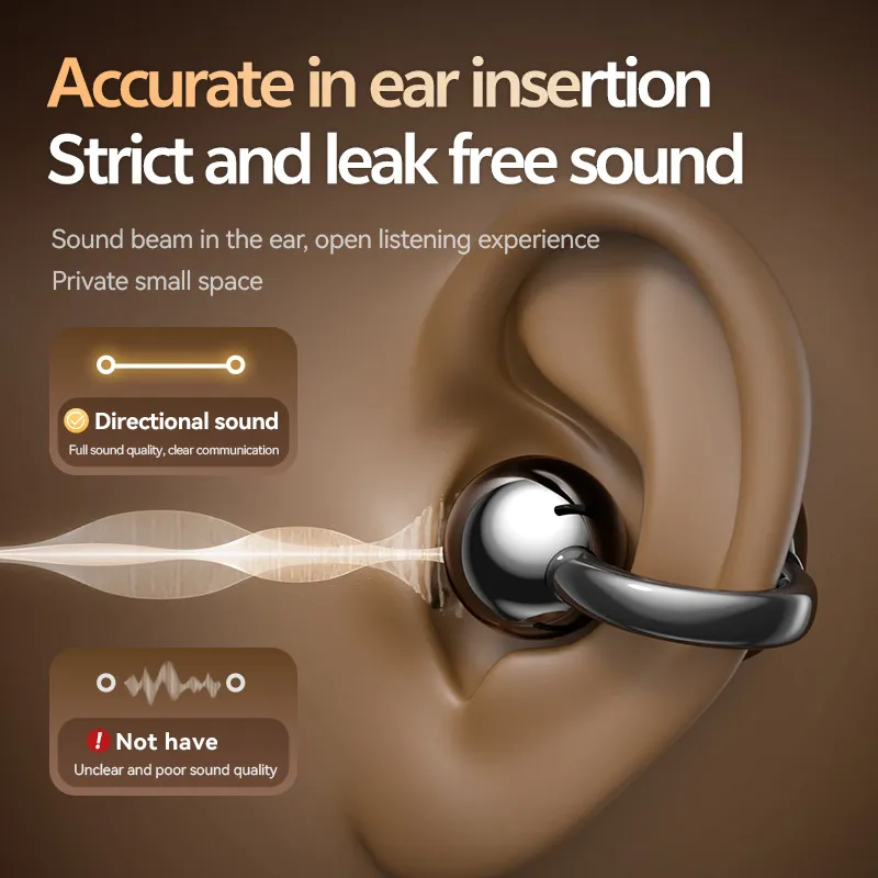 Ear Clip Wireless Bluetooth He - Bone Conduction Running Headphones ulasan dan harga