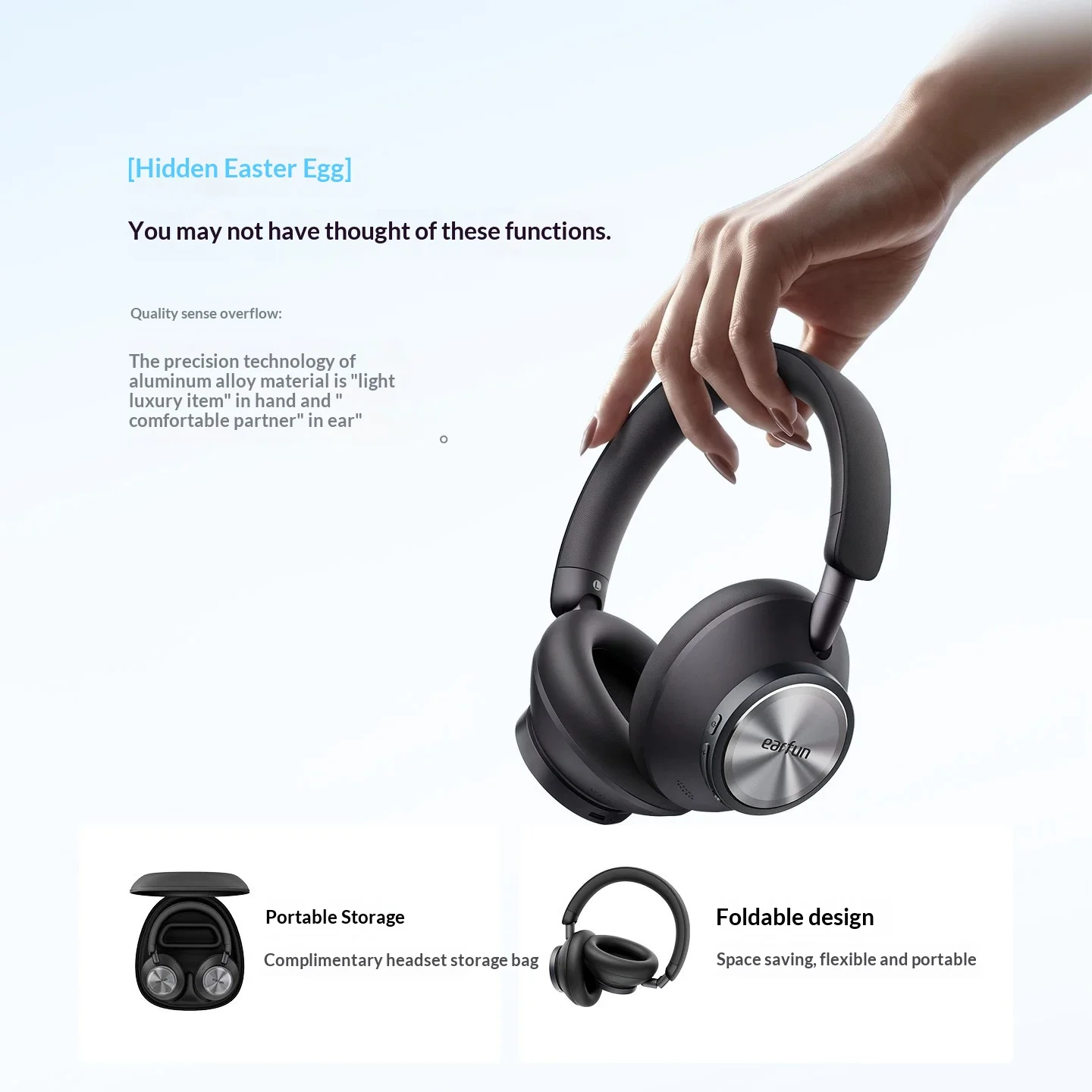 Brand New EarFun Wave Pro X Fl - Anc Wireless Over Ear Headphones ulasan dan harga