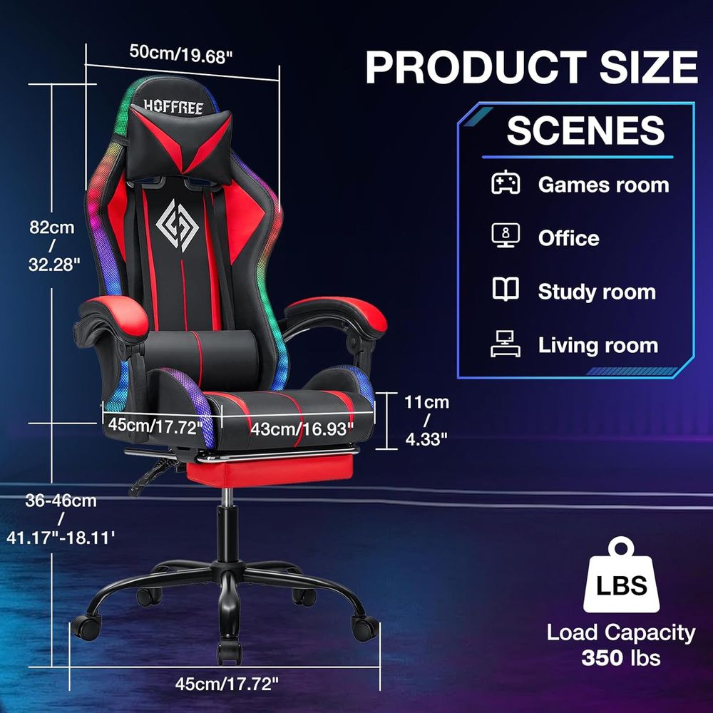 RGB Gaming Chair with Bluetoot - Speakers ulasan dan harga