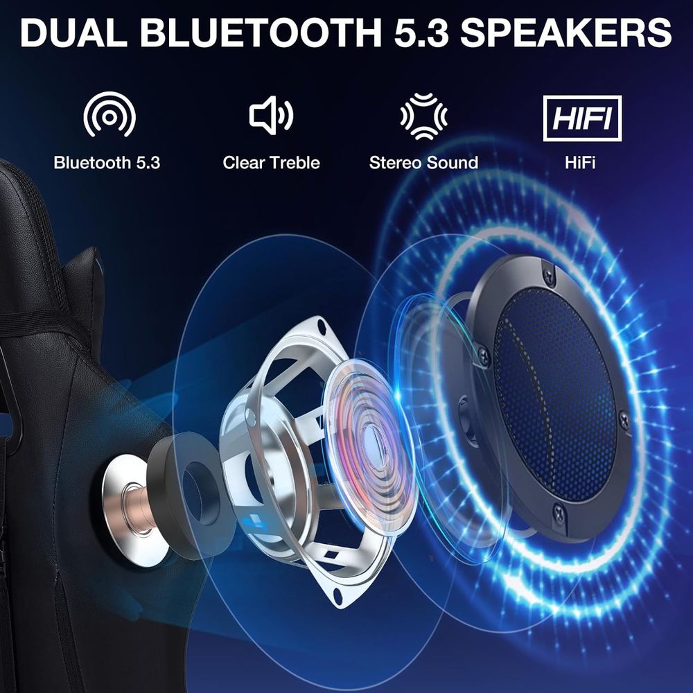 RGB Gaming Chair with Bluetoot - Speakers ulasan dan harga