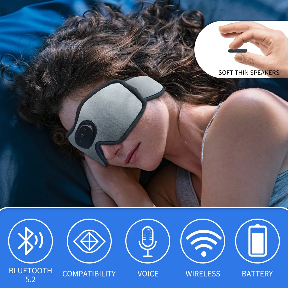 Premium Bluetooth Sleep Eye Ma - Sleep Mask Headphones Bluetooth ulasan dan harga