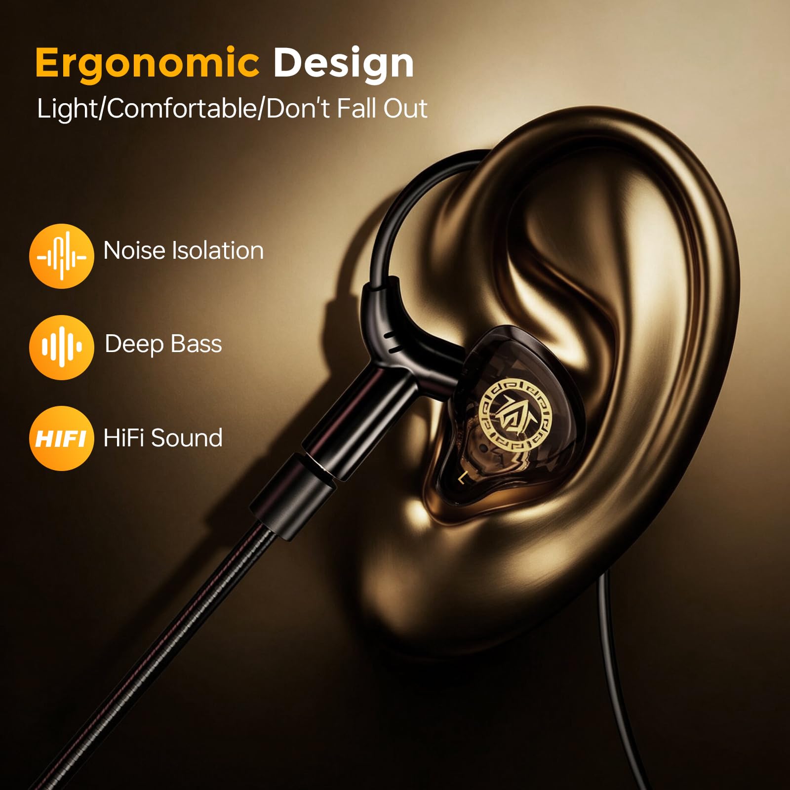 3.5mm / Type-C Wired Gaming Ea - Type C Wired Earphones With Mic ulasan dan harga