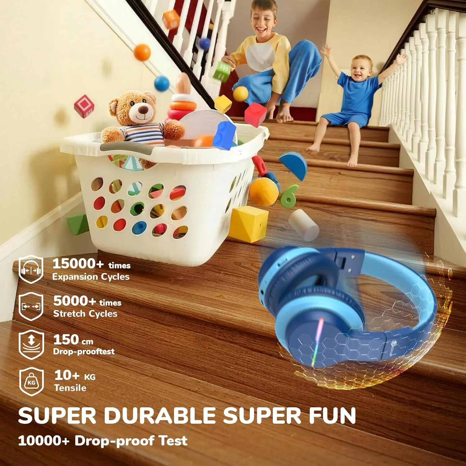 iClever BTH12 Kids Bluetooth H - Anc Wireless Over Ear Headphones ulasan dan harga