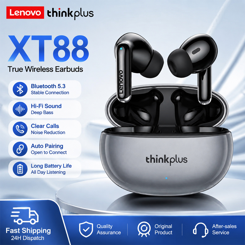 Lenovo XT88 Bluetooth Wireless - Anc Wireless Over Ear Headphones ulasan dan harga