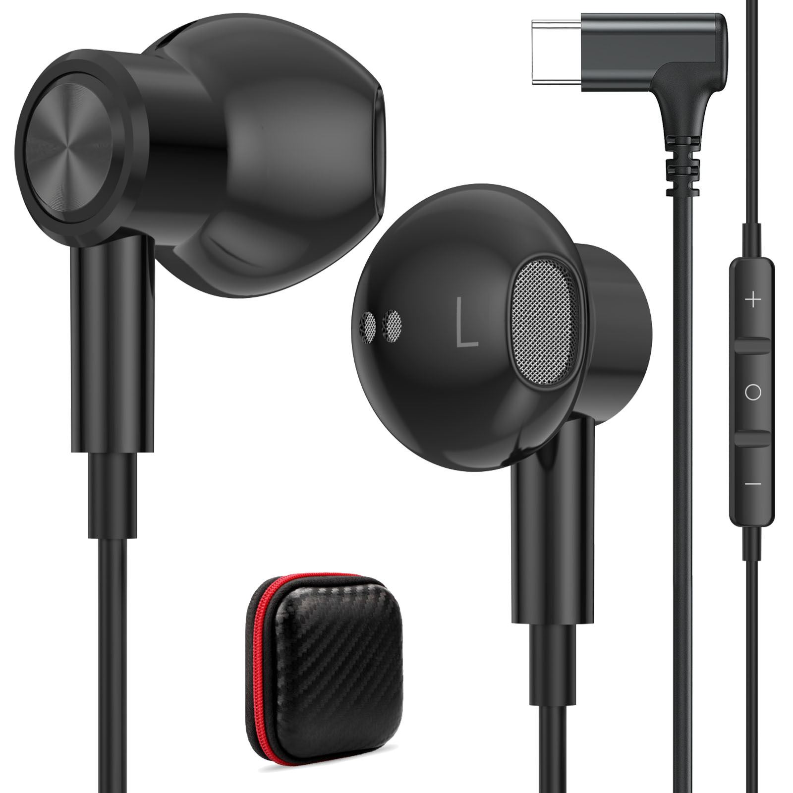 USB C Headphones with Mic HiFi - Type C Wired Earphones With Mic ulasan dan harga