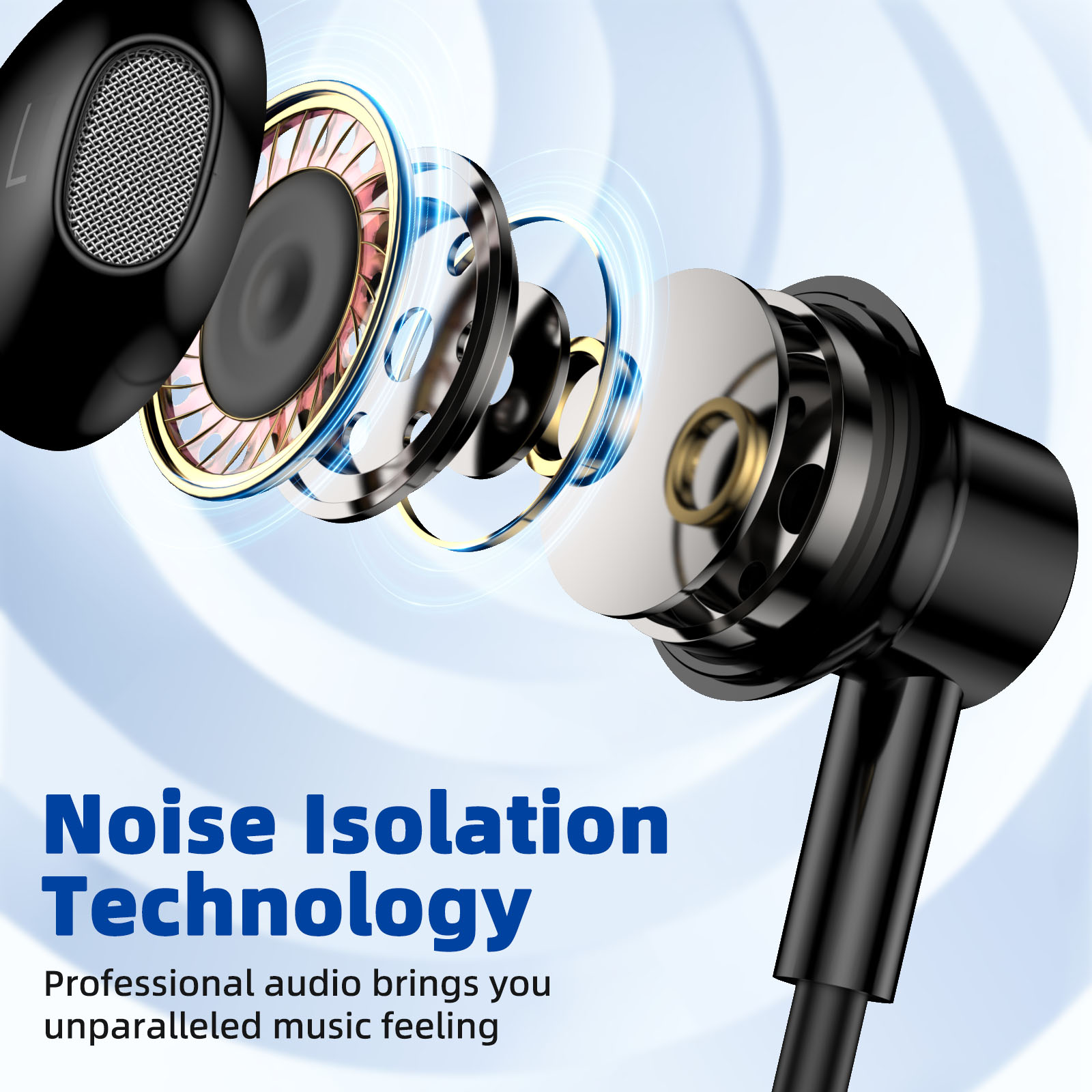 USB C Headphones with Mic HiFi - Type C Wired Earphones With Mic ulasan dan harga
