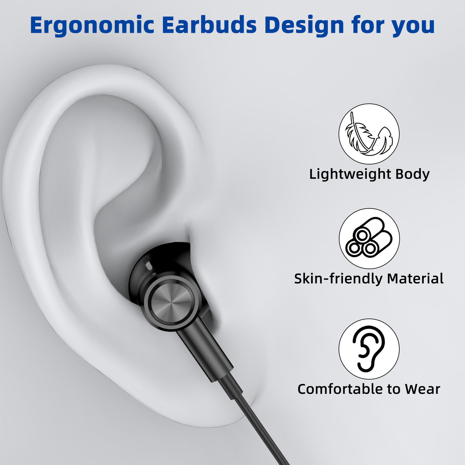 USB C Headphones with Mic HiFi - Type C Wired Earphones With Mic ulasan dan harga