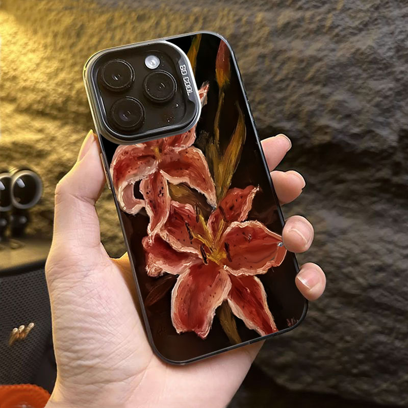 Oil Painting Lily Flower Retro - Tablets ulasan dan harga